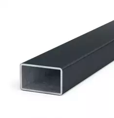 Zaunriegel 50x30x1,8 Länge bis 2 m, verzinkt + Kunststoffmantel, schwarz