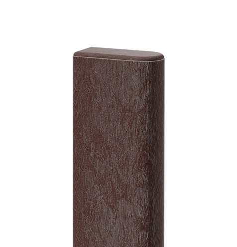 Bankbrett 100 × 45 mm, halbrund, Länge 2 m, braun