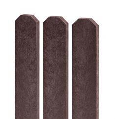 Zaunlatte 78x21, 0,6 m, mit dreieckigem Kopf, braun
