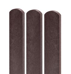 Zaunlatte 78x21, 0,8 m, mit halbrundem Kopf, braun