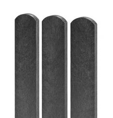 Zaunlatte 78x21mm, 1,5 m lang, mit halbrundem Kopf, schwarz