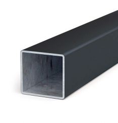 Zaunpfosten 60x60x2mm, Länge 1,5 m, verzinkt + Kunststoffmantel, schwarz
