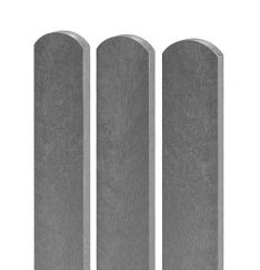 Zaunlatte 78x21mm, 1,5 m lang, mit halbrundem Kopf, grau