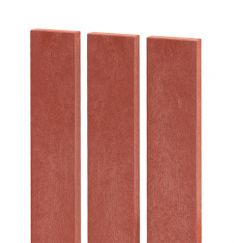 Zaunlatte 78x21, 1,48 m, mit geradem Kopf, ziegelrot
