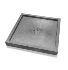 Gartenduschbecken aus Kunststoff 700x700mm, grau 
