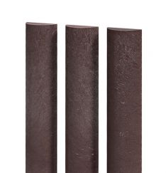 Zaunlatte 79x35mm, 2,0 m lang, mit halbrundem Profil, braun