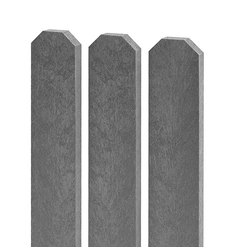 Zaunlatte 78x21mm, 0,8 m lang, mit dreieckigem Kopf, grau