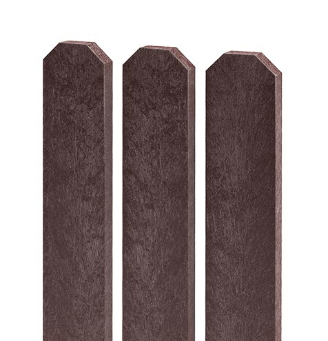 Zaunlatte 78x21, 1,2 m, mit dreieckigem Kopf, braun