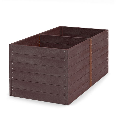 Kunststoff Hochbeet 240x136x81cm (Länge x Breite x Höhe), braun