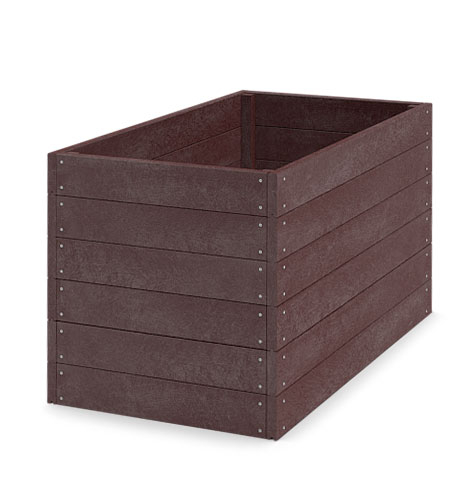 Kunststoff Hochbeet 120x66x81cm (Länge x Breite x Höhe), braun