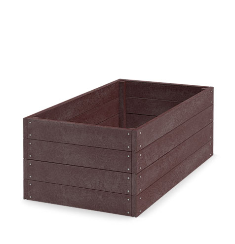 Kunststoff Hochbeet 120x66x53 cm (Länge x Breite x Höhe), braun