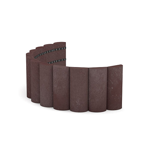 palisáda 19x3,5x101 cm, půlkruhová, H